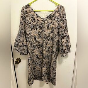 Multi layered mini/short dress open back wide shoulders